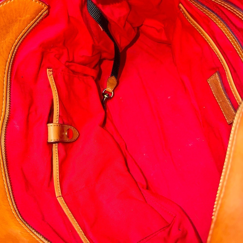 Vintage Dooney & Bourke Redish Orange and Tan purse, bag, handbag - Picture 9 of 14